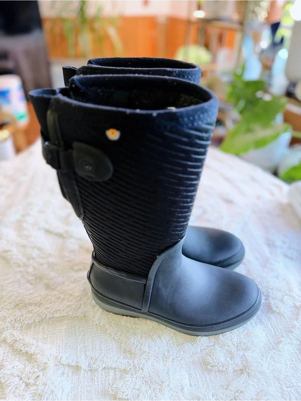 BOGS Crandall II Tall Adjustable Black Waterproof Winter Boots Women’s 6